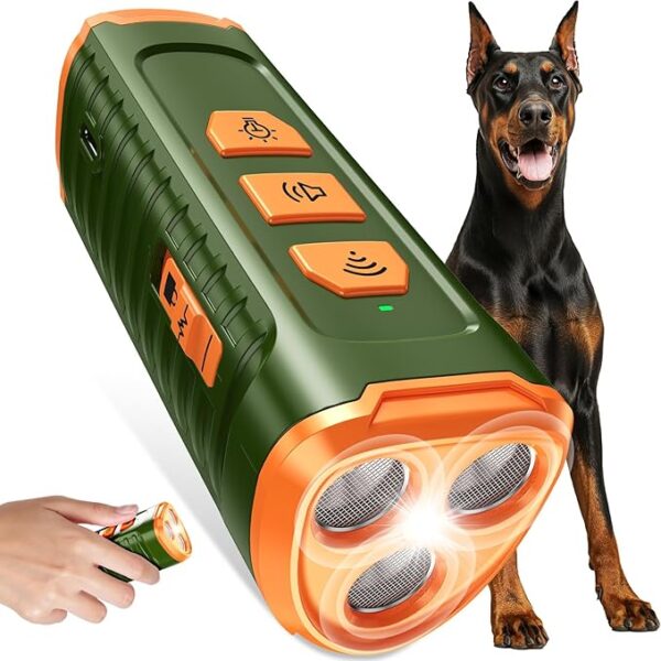 Dog Bark Deterrent Device – 3X Anti-Barking Control Device with 5 Training Modes (50FT Range)